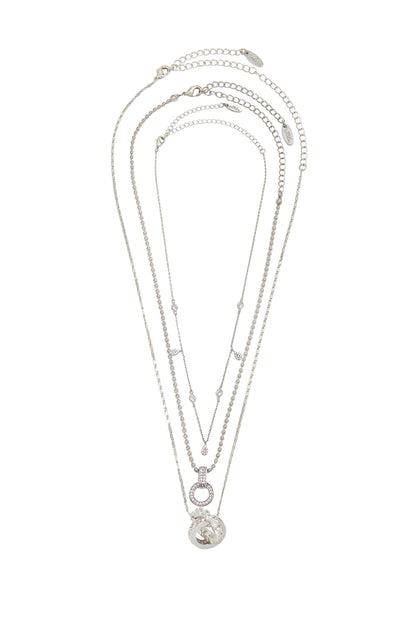 Dainty Crystal Trio Necklace Set - 18k Gold Plated | Ettika