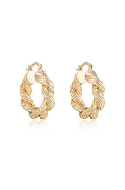 Modern Day Twist Hoops - 18k Gold Plated | Ettika