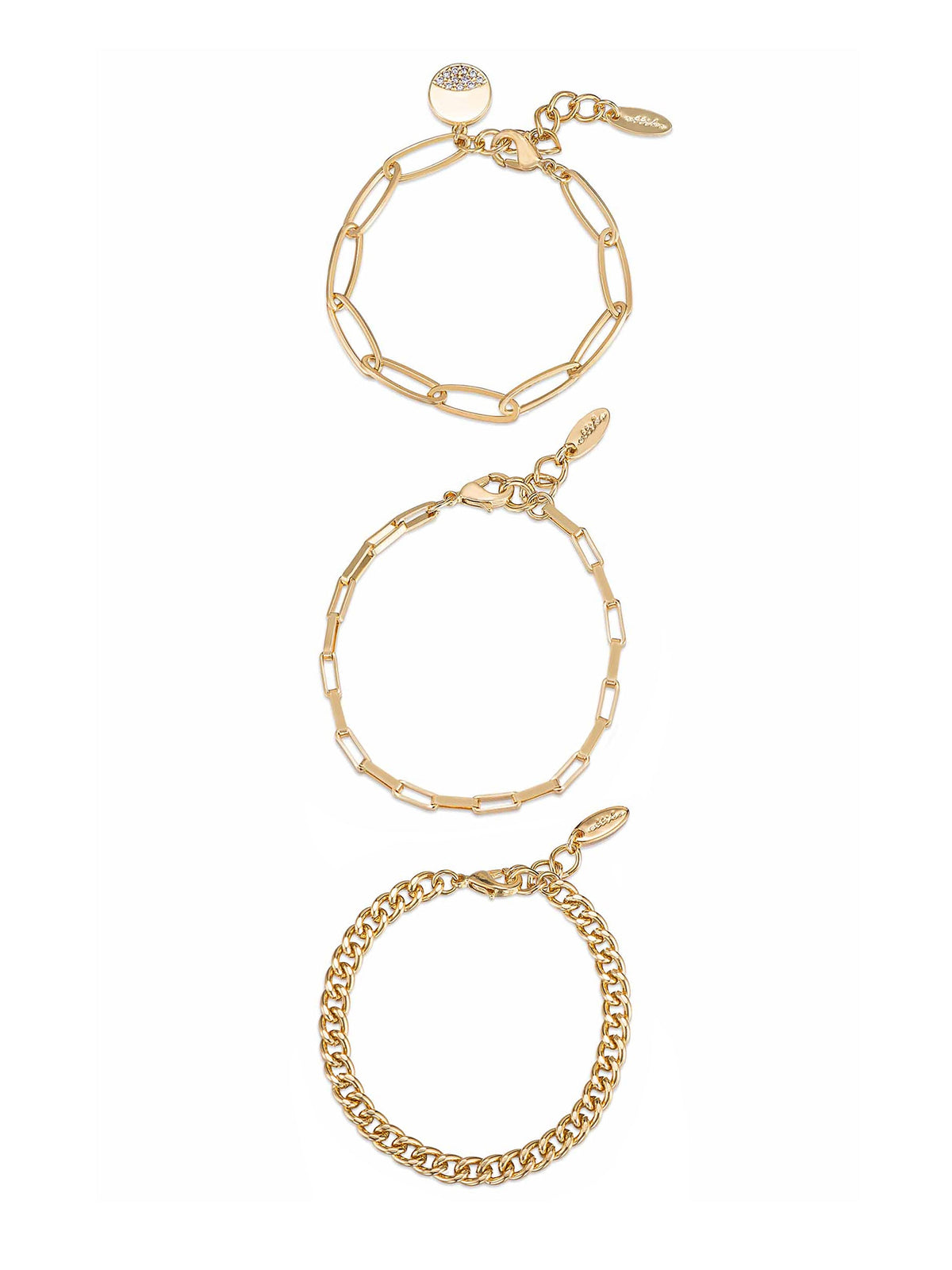 The Power of Three Bracelet Set - 18k Gold Plated | Ettika
