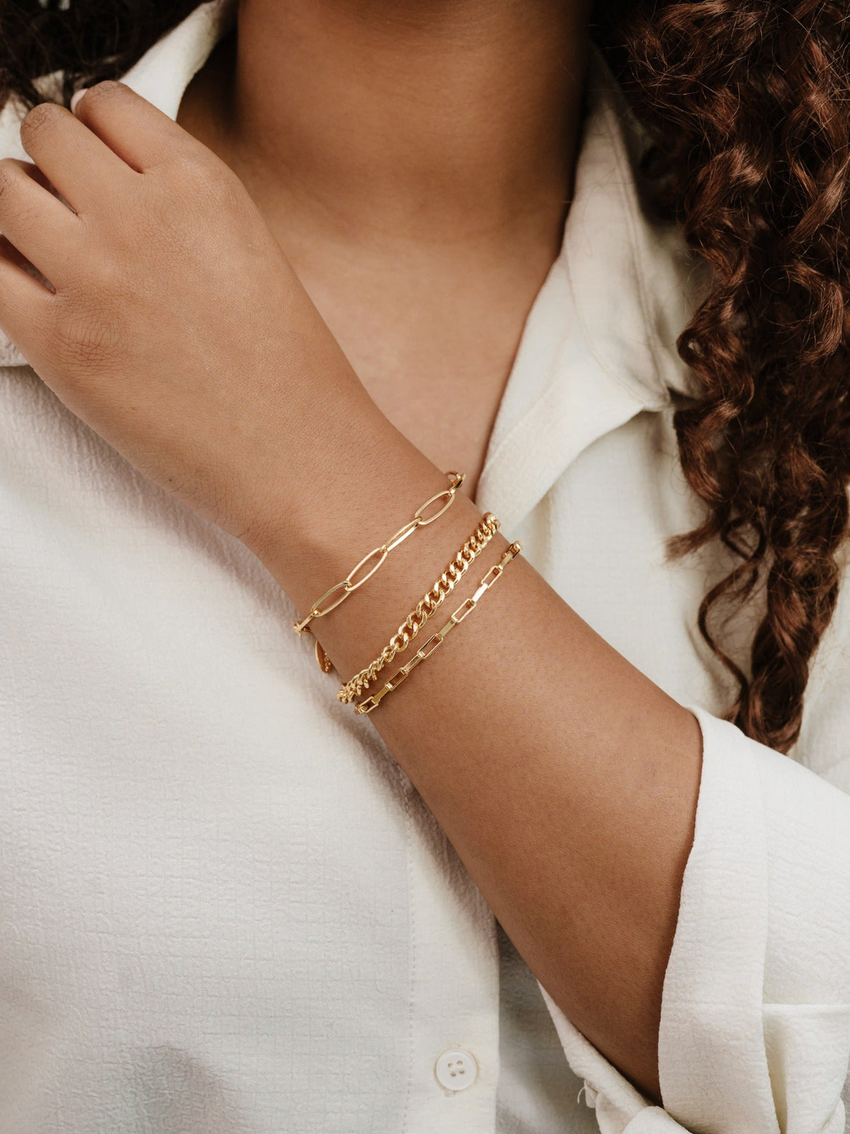 The Power of Three Bracelet Set - 18k Gold Plated | Ettika