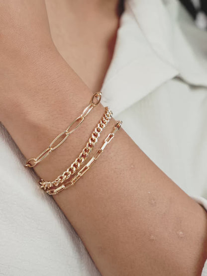 The Power of Three Bracelet Set - 18k Gold Plated | Ettika