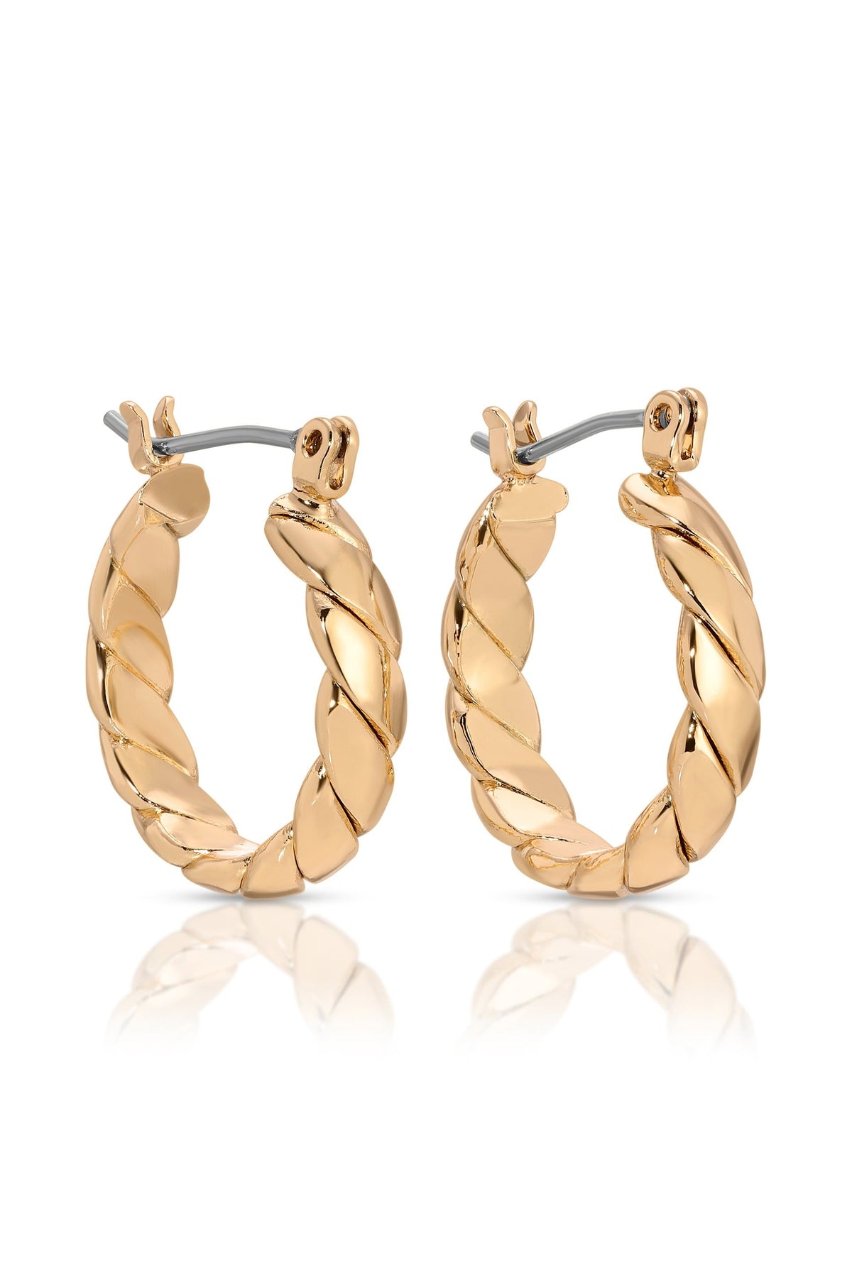 Textured Mini Hoops - 18k Gold Plated | Ettika