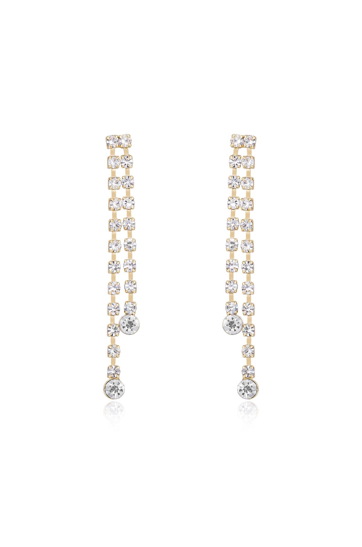 Crystal Sun Shower Dangle Earrings - Clear Crystals | Ettika