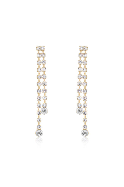 Crystal Sun Shower Dangle Earrings - Clear Crystals | Ettika