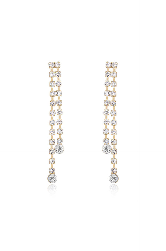 Crystal Sun Shower Dangle Earrings - Clear Crystals | Ettika