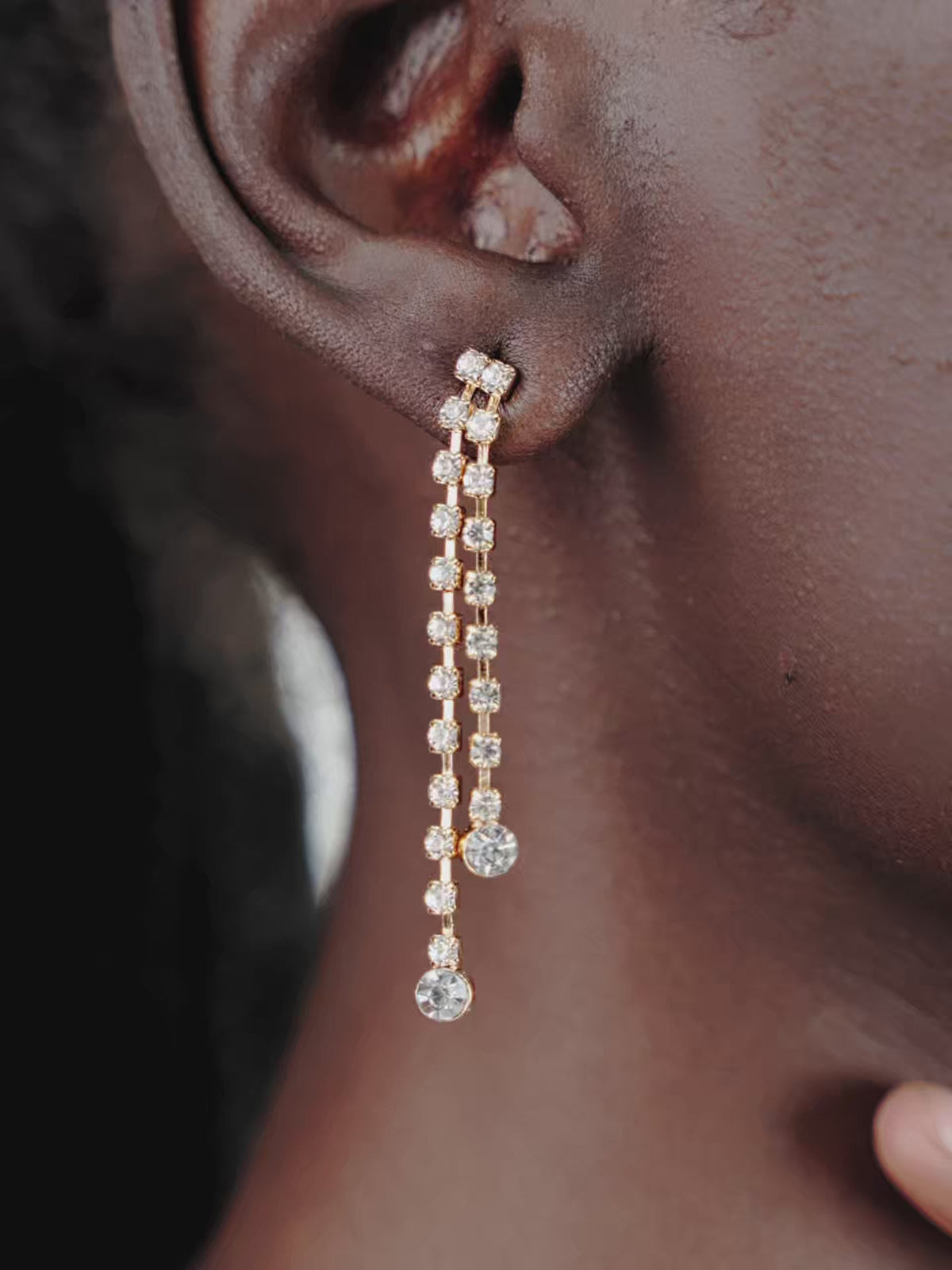 Crystal Sun Shower Dangle Earrings - Clear Crystals | Ettika