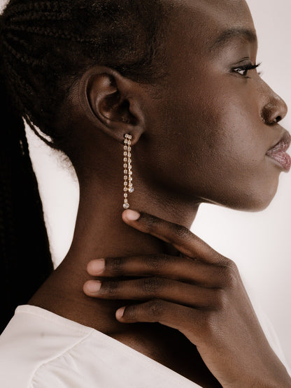 Crystal Sun Shower Dangle Earrings - Clear Crystals | Ettika