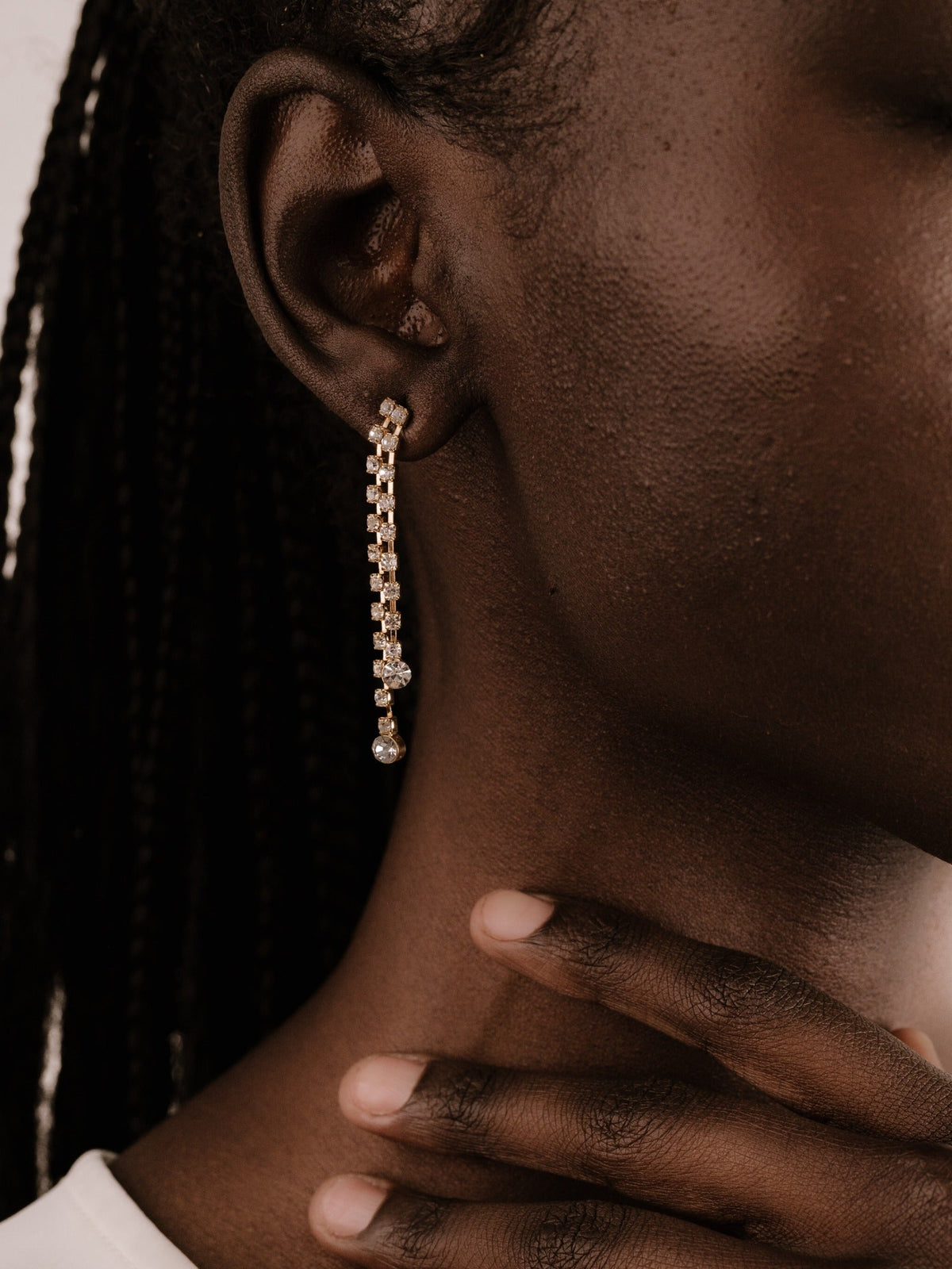 Crystal Sun Shower Dangle Earrings - Clear Crystals | Ettika