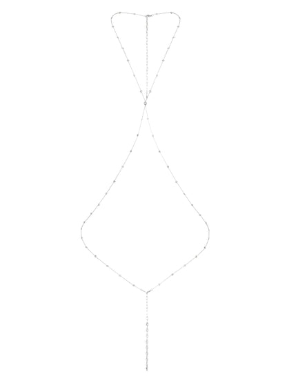 Simple Crystal X Body Chain - Gold Tone | Ettika