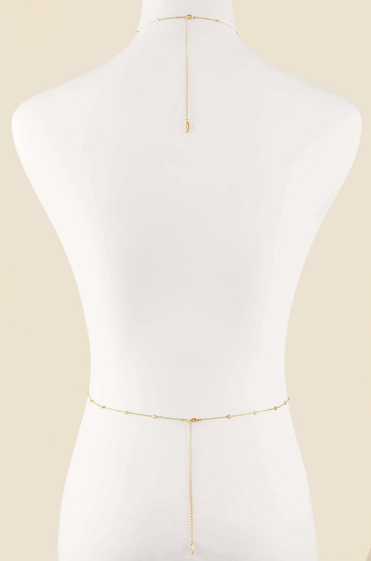 Simple Crystal X Body Chain - Gold Tone | Ettika