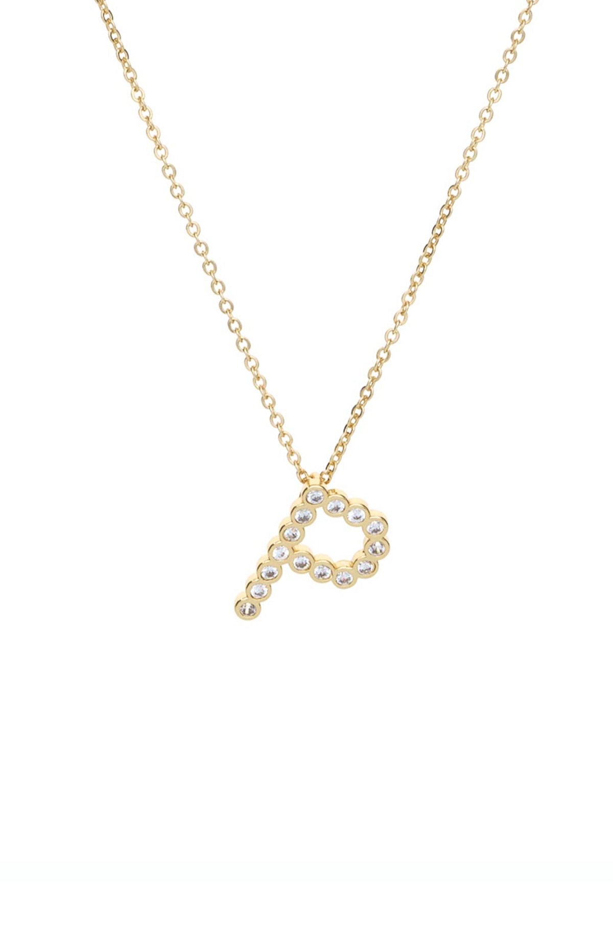 Simple Crystal Initial Necklace - B | Ettika