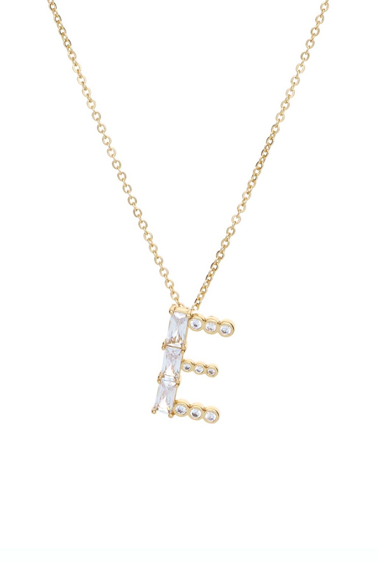 Mixed Crystal Initial Necklace - E | Ettika
