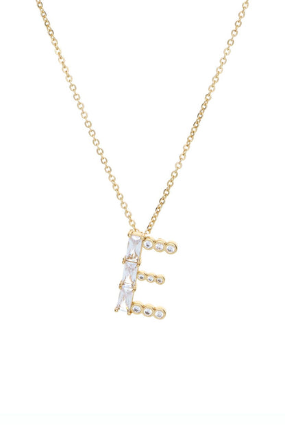 Mixed Crystal Initial Necklace - E | Ettika