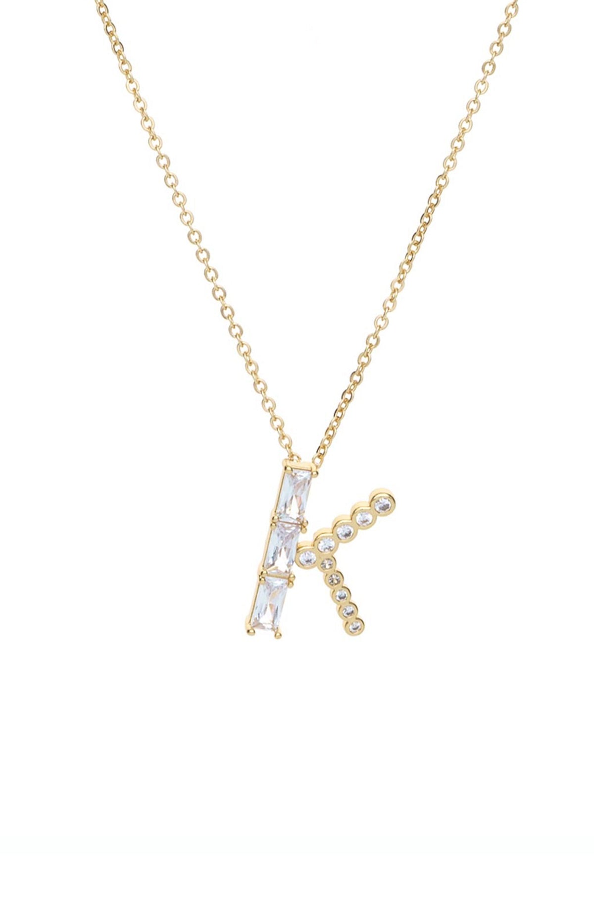 Mixed Crystal Initial Necklace - E | Ettika