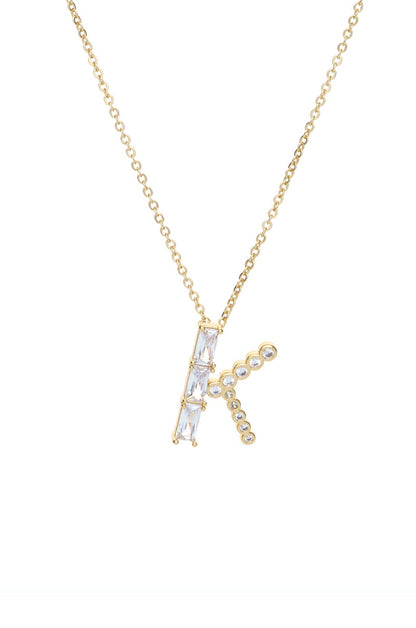 Mixed Crystal Initial Necklace - E | Ettika