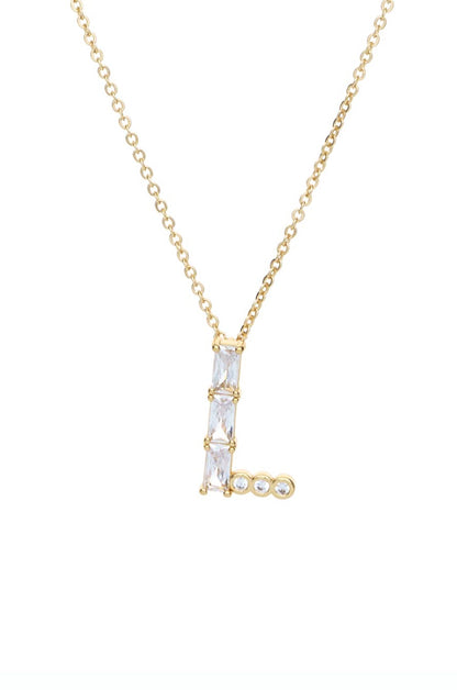 Mixed Crystal Initial Necklace - E | Ettika