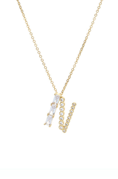 Mixed Crystal Initial Necklace - E | Ettika