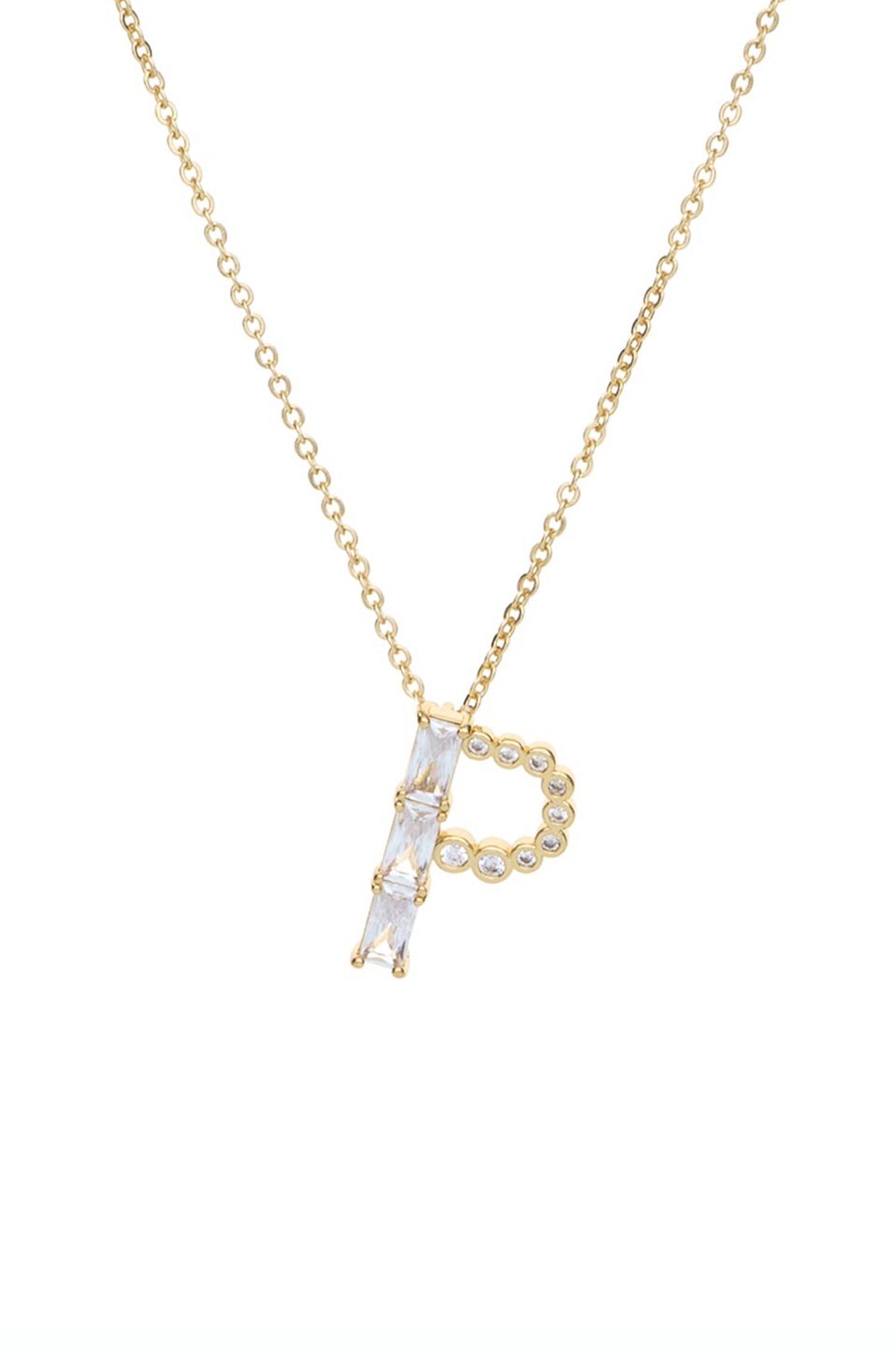Mixed Crystal Initial Necklace - E | Ettika