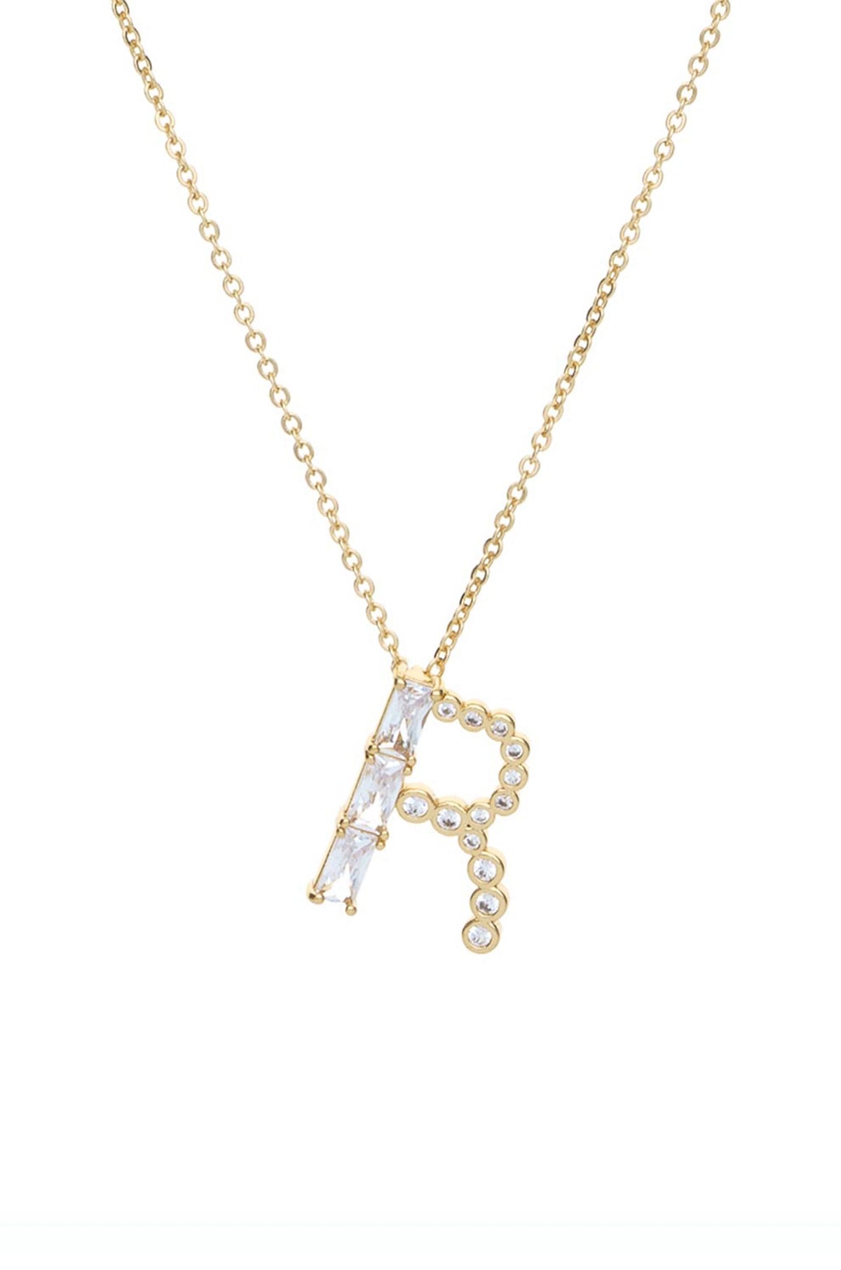 Mixed Crystal Initial Necklace - E | Ettika