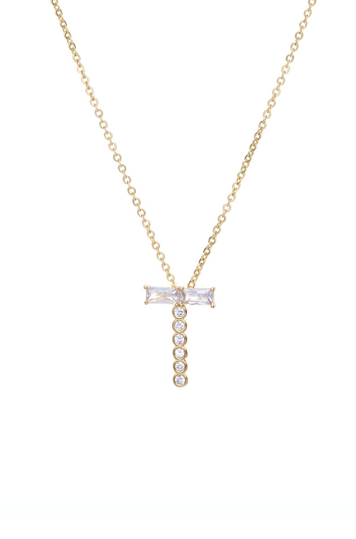 Mixed Crystal Initial Necklace - E | Ettika