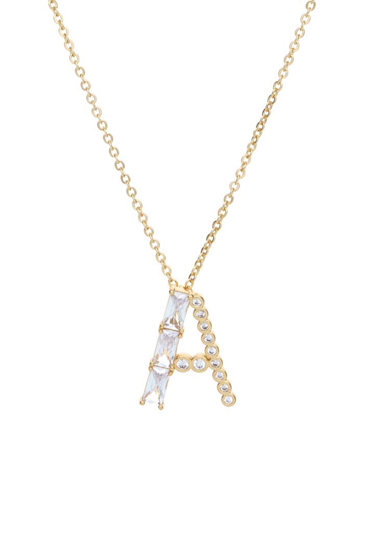 Mixed Crystal Initial Necklace - E | Ettika