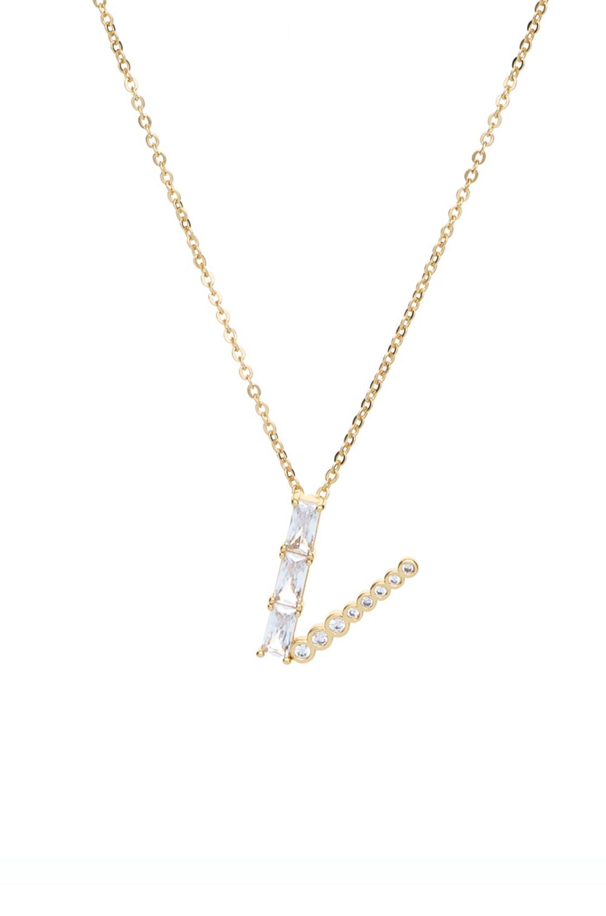 Mixed Crystal Initial Necklace - E | Ettika