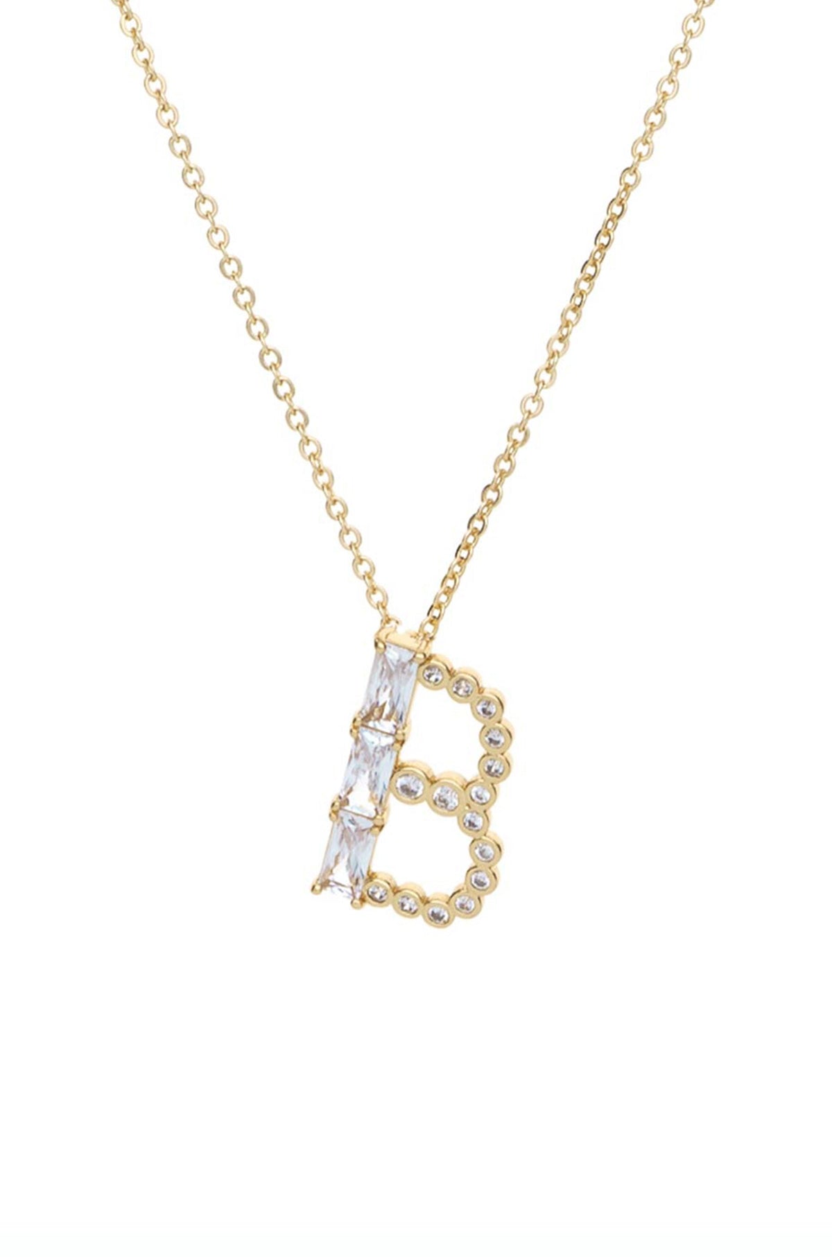 Mixed Crystal Initial Necklace - E | Ettika
