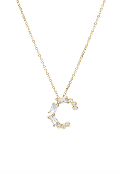 Mixed Crystal Initial Necklace - E | Ettika