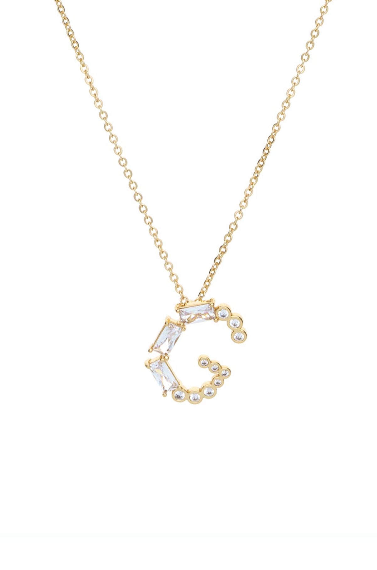 Mixed Crystal Initial Necklace - E | Ettika