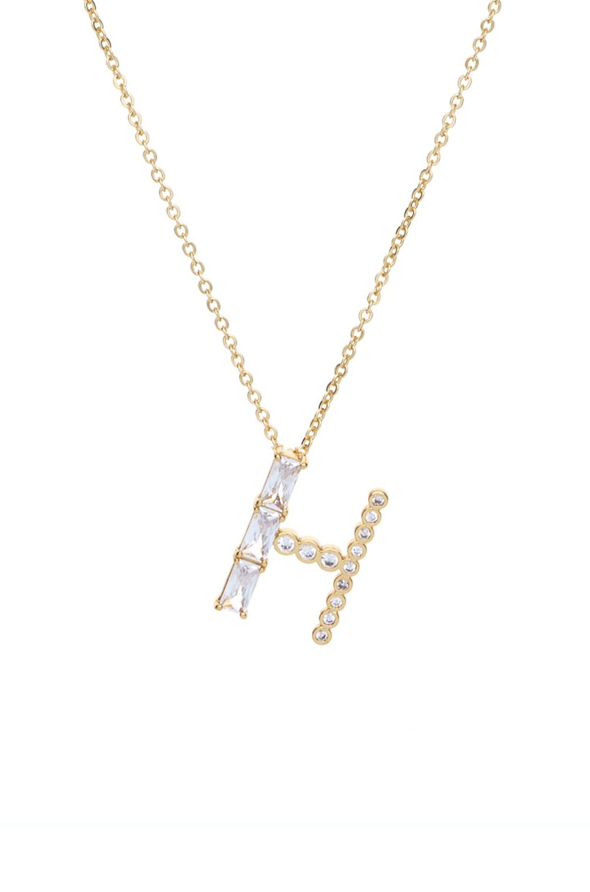 Mixed Crystal Initial Necklace - E | Ettika