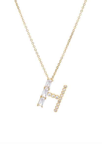 Mixed Crystal Initial Necklace - E | Ettika