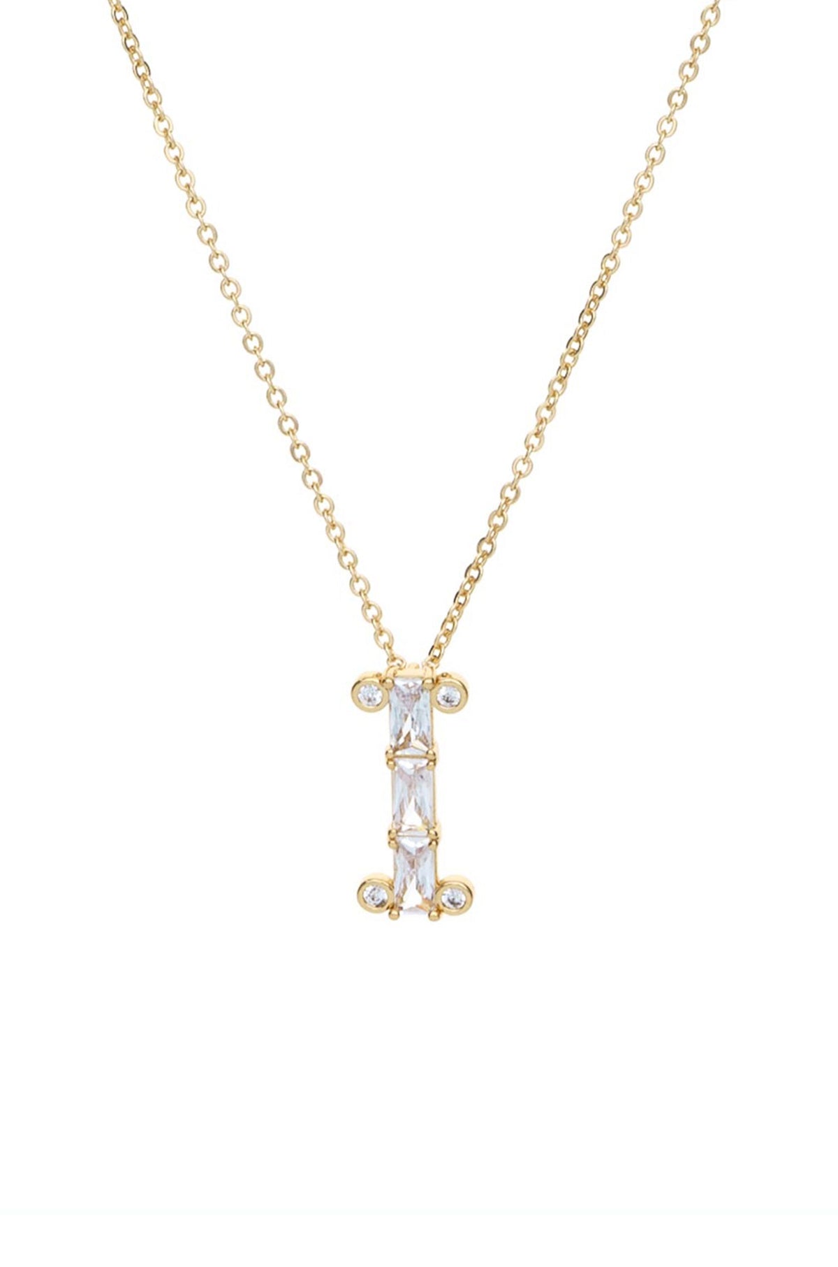 Mixed Crystal Initial Necklace - E | Ettika