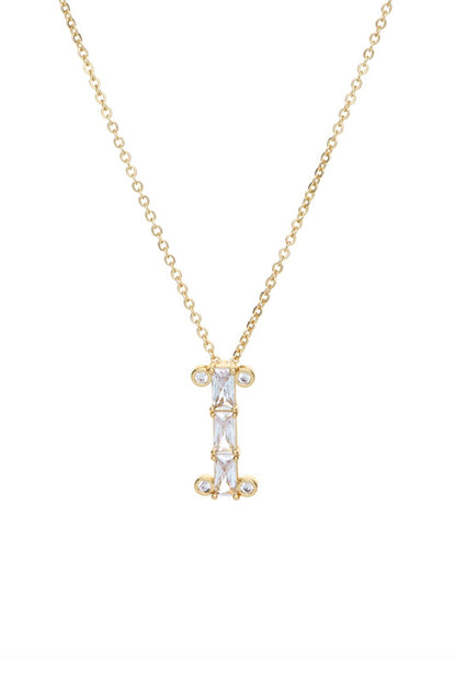Mixed Crystal Initial Necklace - E | Ettika