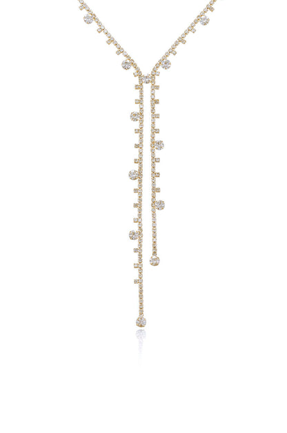 Delicate Crystal Lariat - Clear Crystals | Ettika