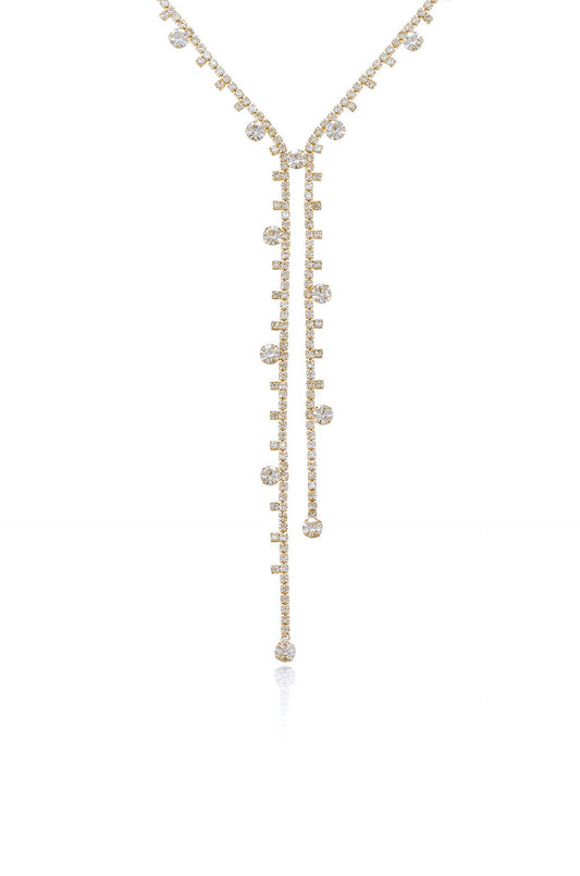 Delicate Crystal Lariat - Clear Crystals | Ettika