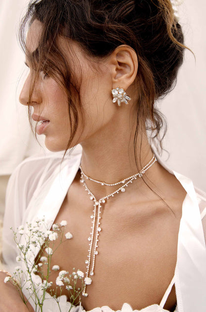 Delicate Crystal Lariat - Clear Crystals | Ettika