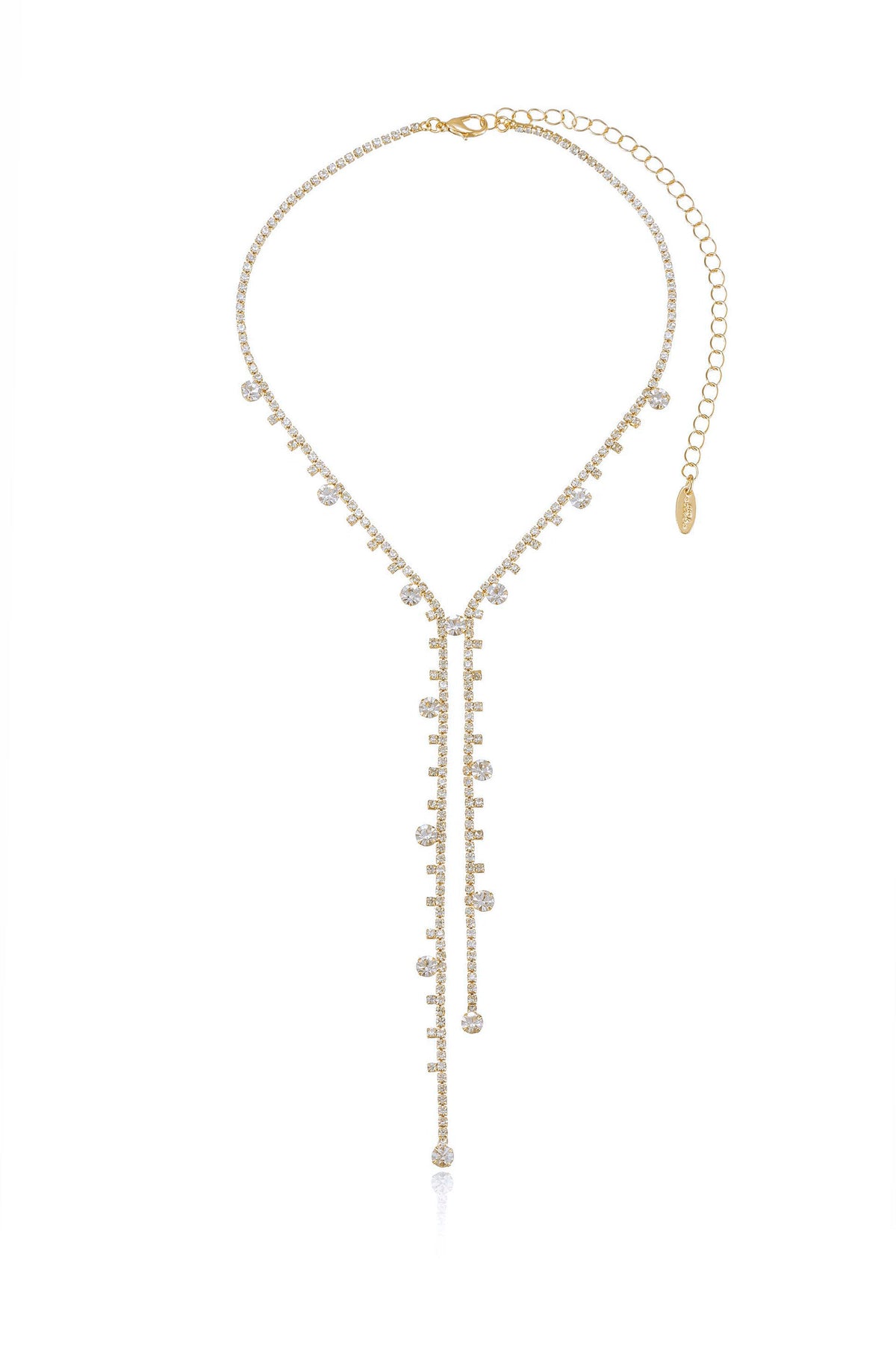 Delicate Crystal Lariat - Clear Crystals | Ettika