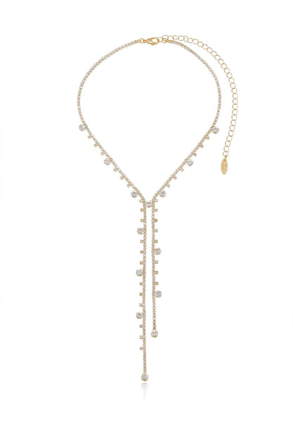 Delicate Crystal Lariat - Clear Crystals | Ettika