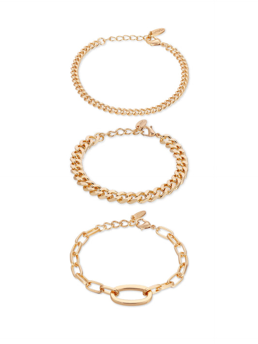 Chain Game Bracelet Set - 18k Gold Plated | Ettika