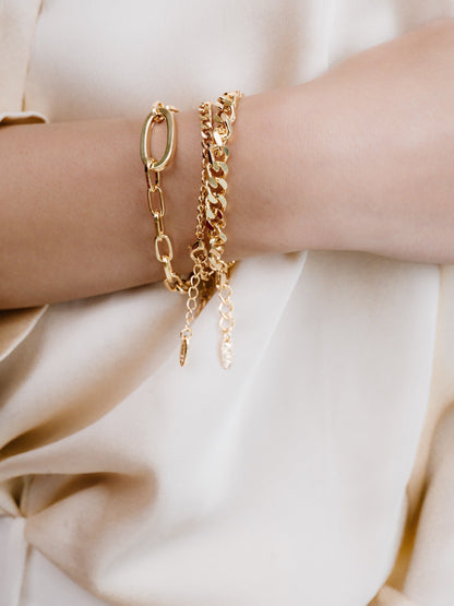 Chain Game Bracelet Set - 18k Gold Plated | Ettika