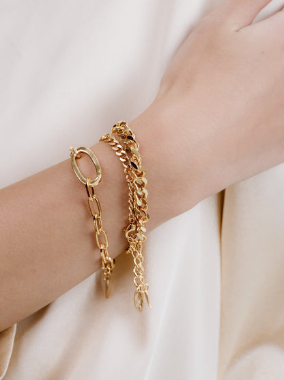 Chain Game Bracelet Set - 18k Gold Plated | Ettika