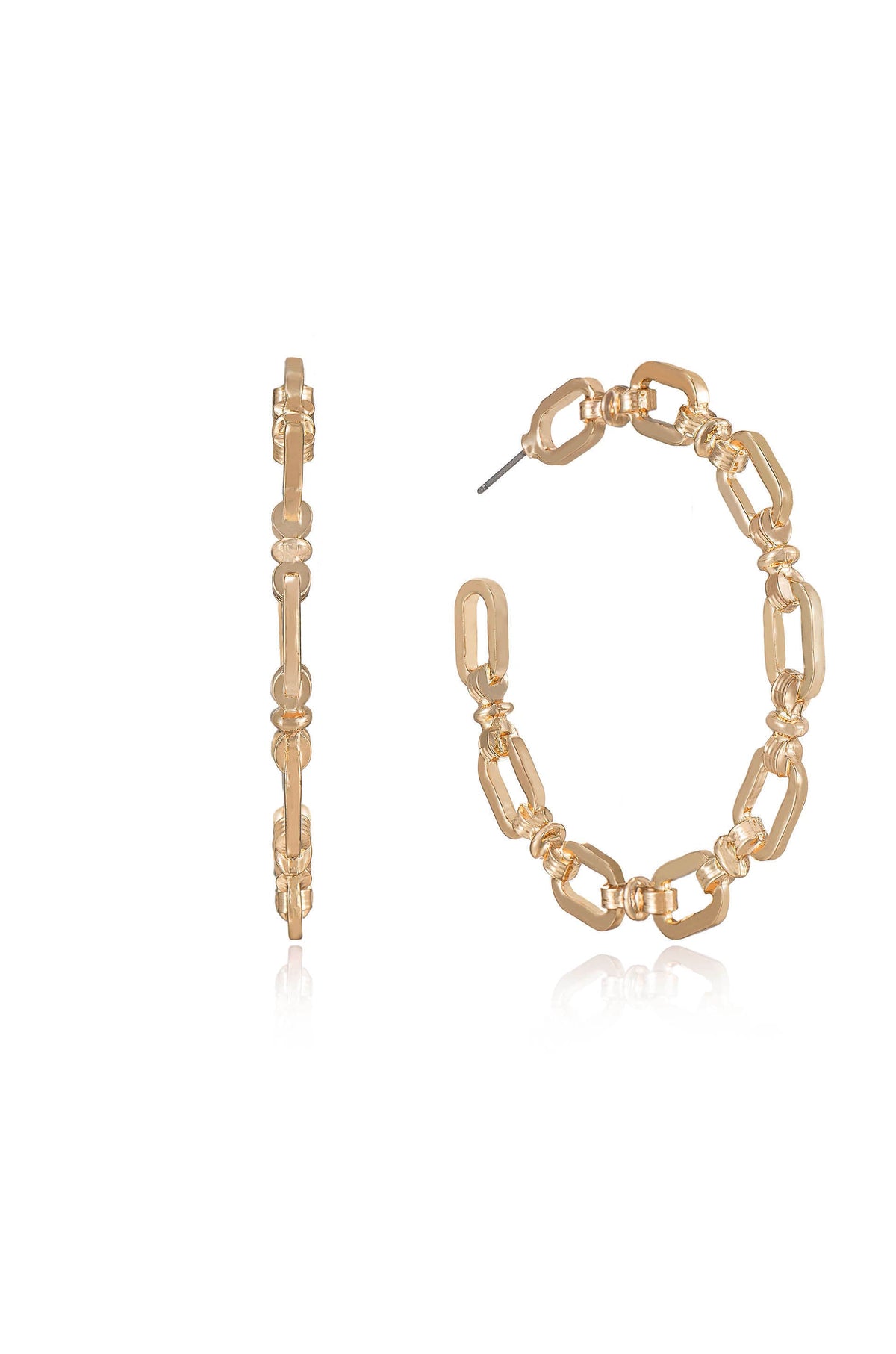 Geometry Hoop Earrings - 18k Gold Plated | Ettika