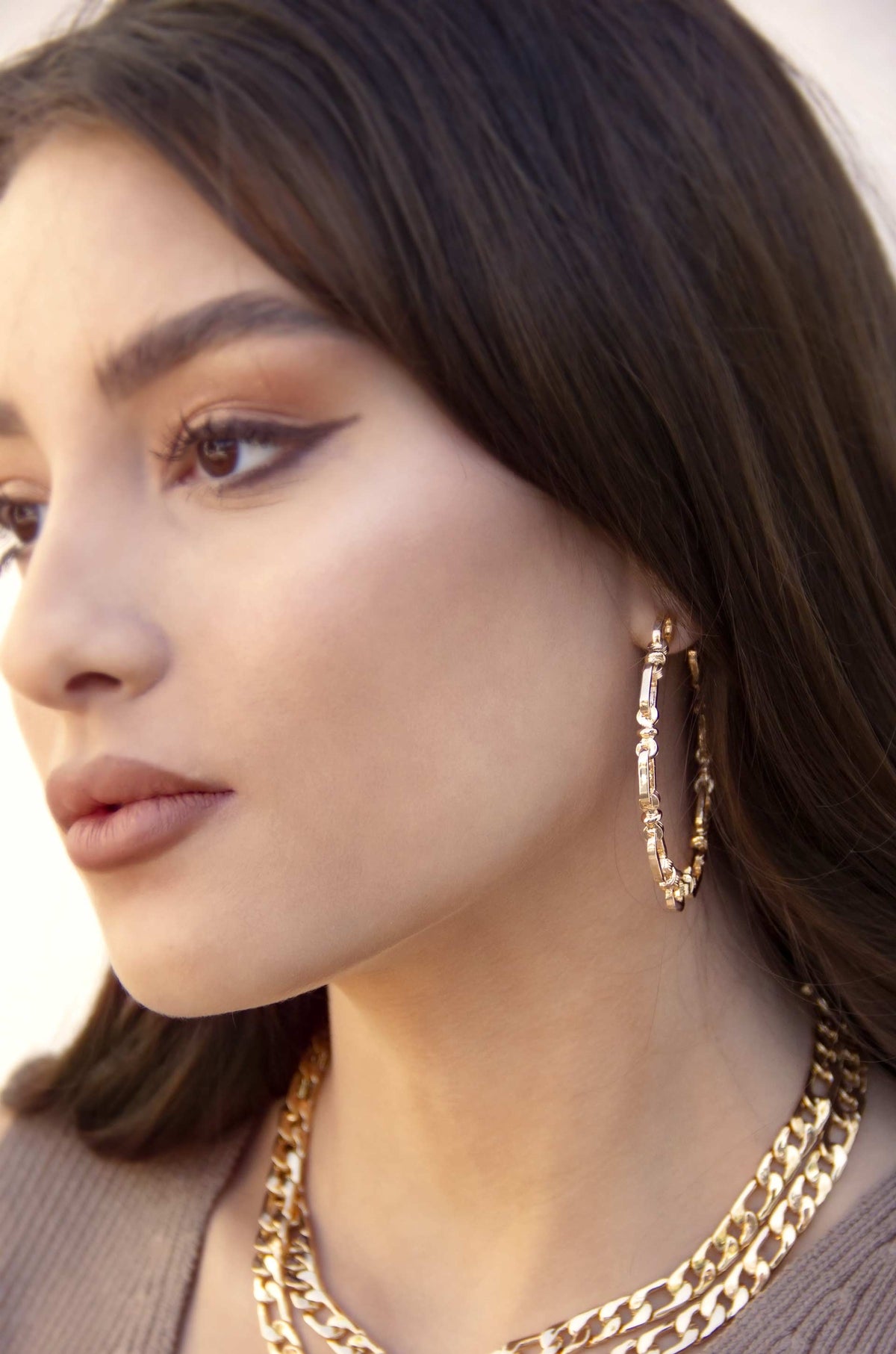 Geometry Hoop Earrings - 18k Gold Plated | Ettika