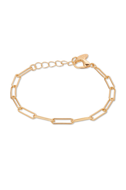 Links and Shine Bracelet Set of 2 - Clear Crystal with 18k Gold Plating | Ettika