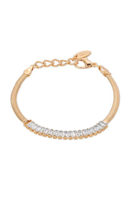 Links and Shine Bracelet Set of 2 - Clear Crystal with 18k Gold Plating | Ettika