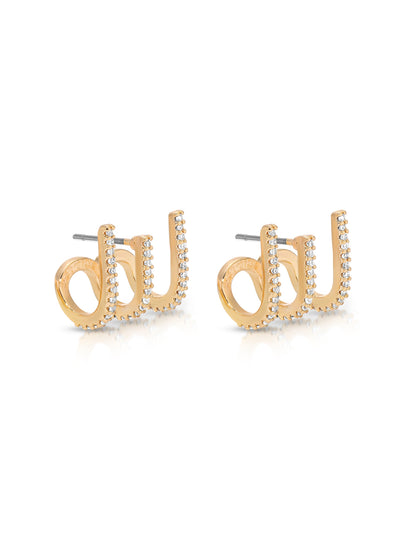 Sparkle Triple Illusion Ear Wrap - 18k Gold Plated | Ettika