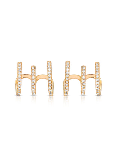 Sparkle Triple Illusion Ear Wrap - 18k Gold Plated | Ettika