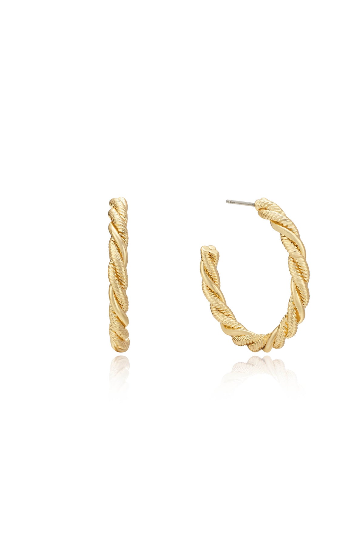 Spun Strands Hoop Earrings - 18k Gold Plated | Ettika