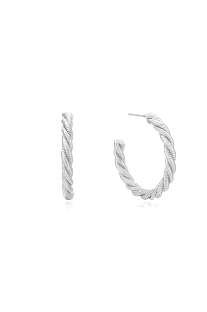Spun Strands Hoop Earrings - 18k Gold Plated | Ettika