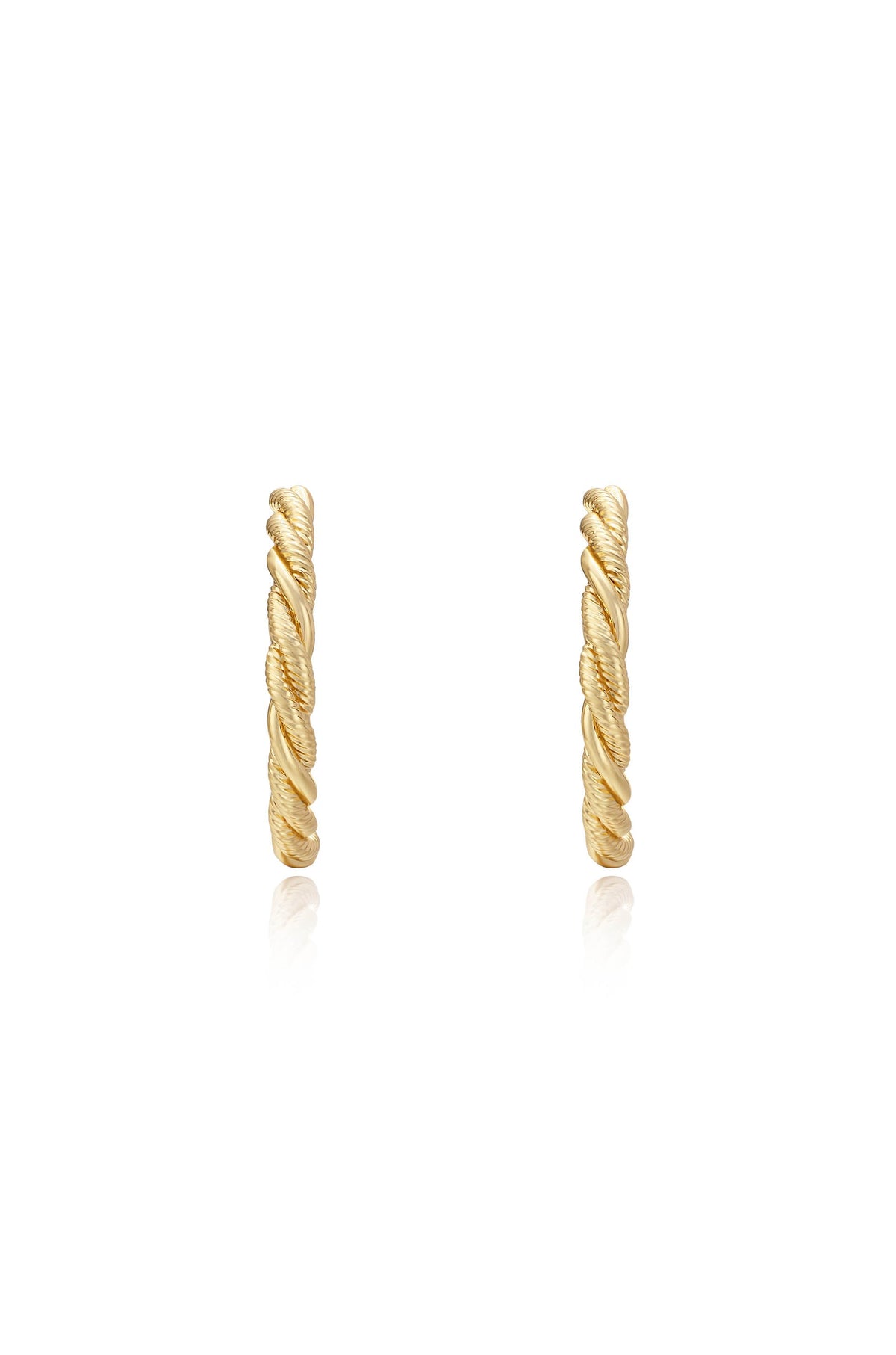 Spun Strands Hoop Earrings - 18k Gold Plated | Ettika